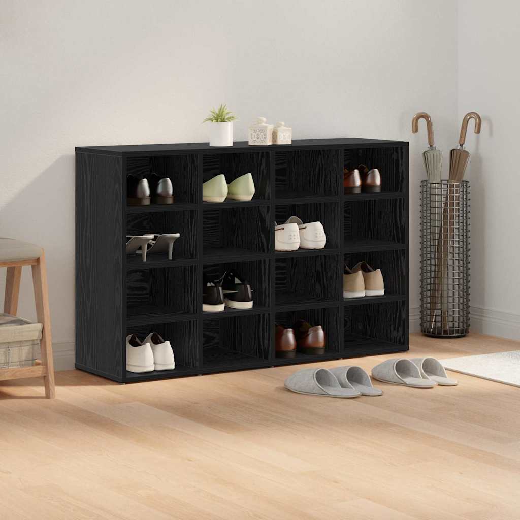 Sko Skap med hylle Svart Eik 103 x 30 x 67 cm Konstruert tre
