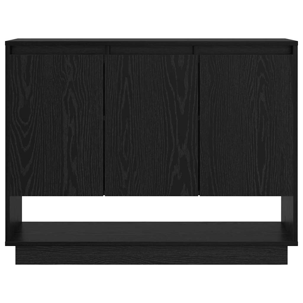 Serviesskap Svart Eik 97 x 29 x 75 cm Konstruert tre