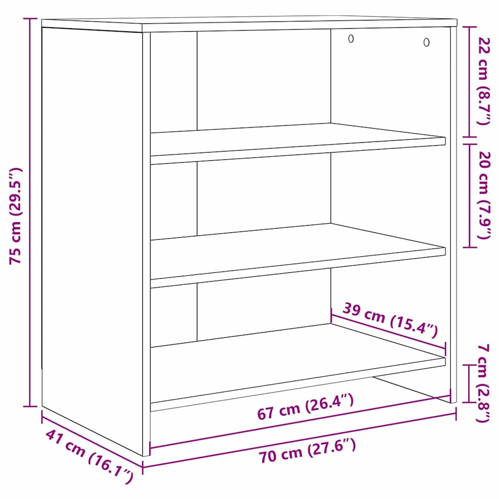 Serviesskap Brun 70 x 41 x 75 cm Konstruert tre