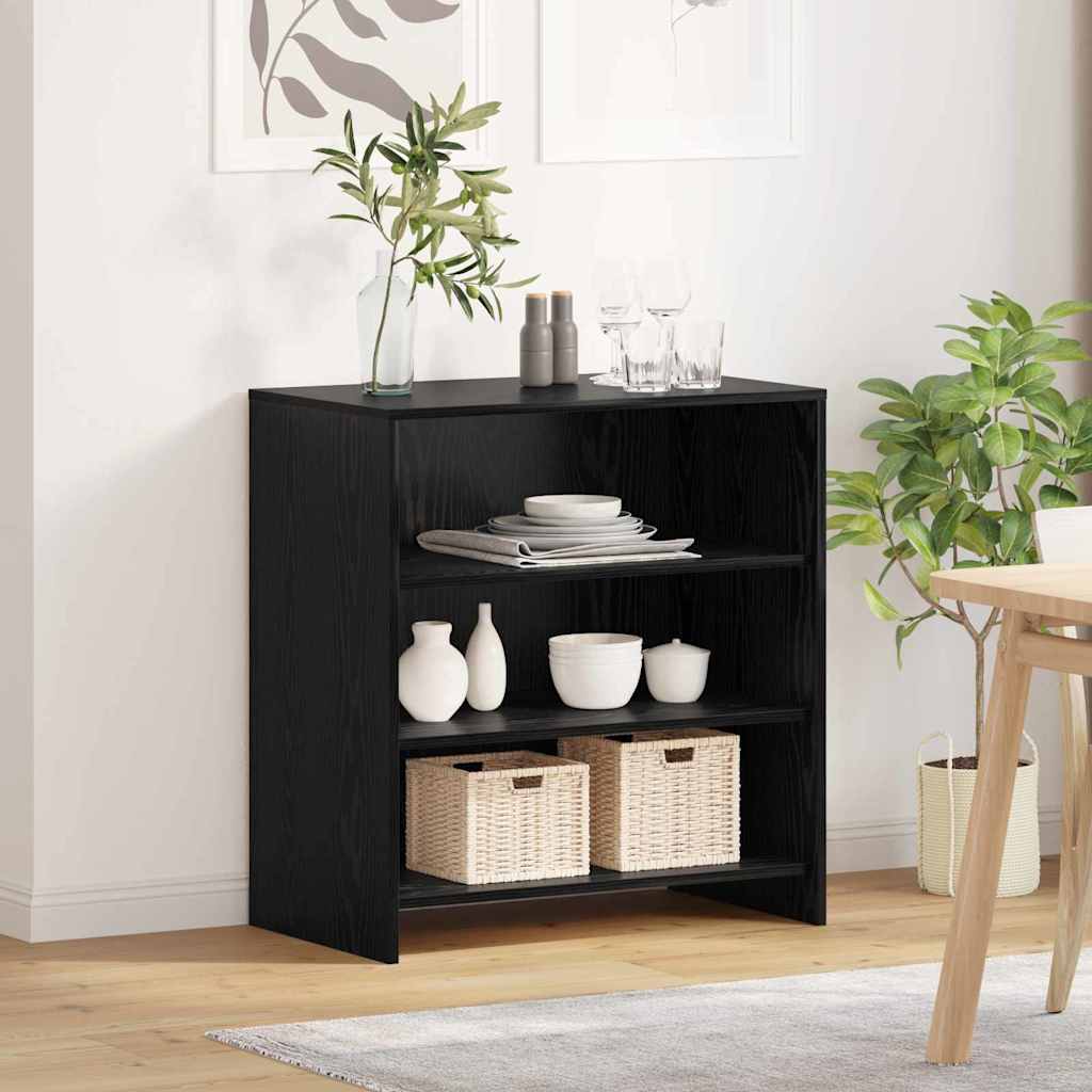 Serviesskap Svart 70 x 41 x 75 cm Konstruert tre