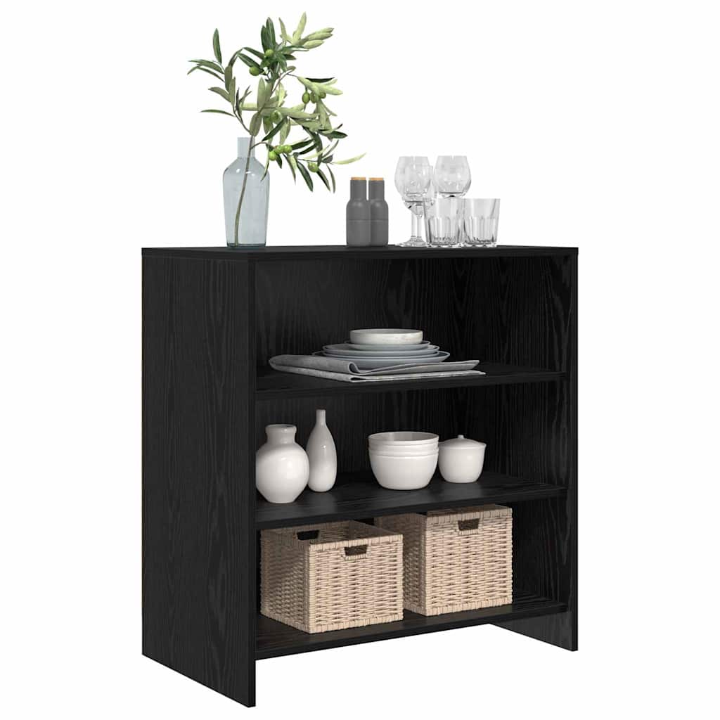 Serviesskap Svart 70 x 41 x 75 cm Konstruert tre