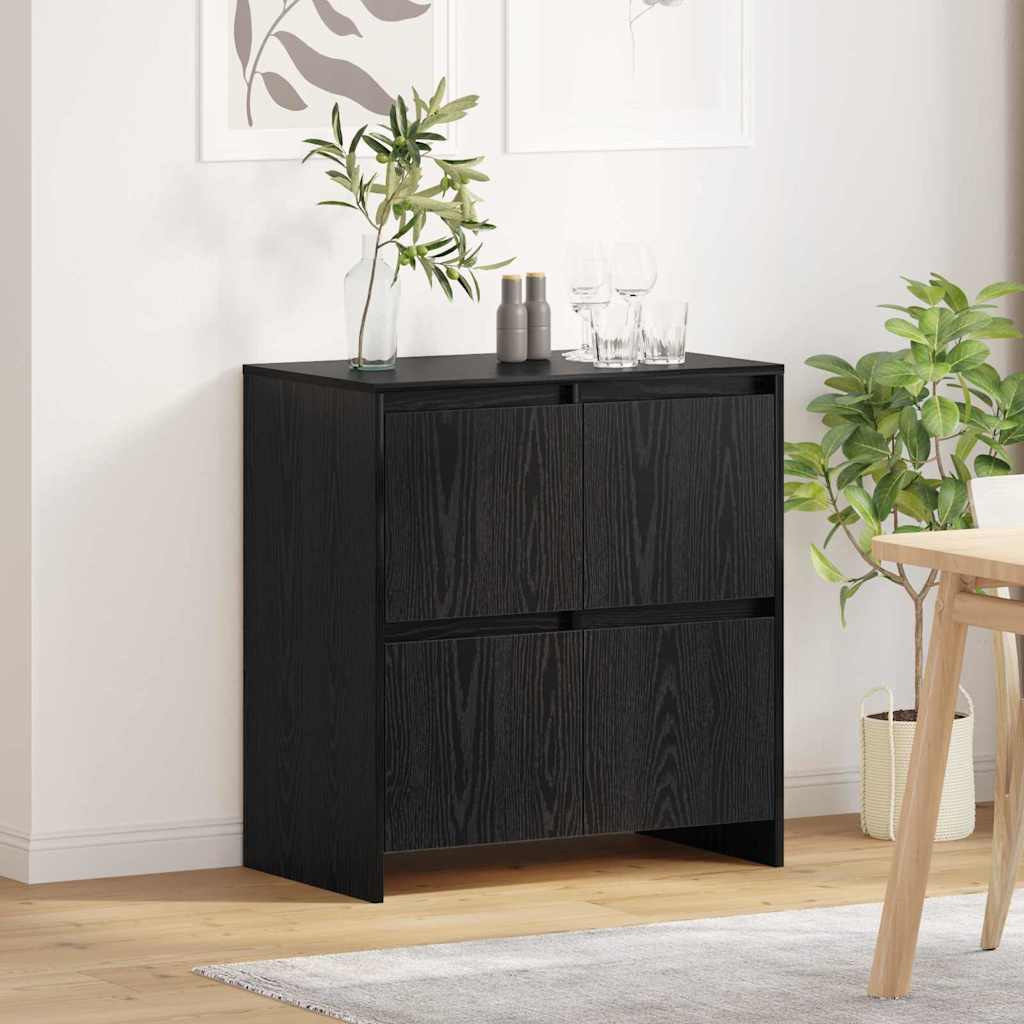 Serviesskap Svart Eik 70 x 41 x 75 cm Konstruert tre