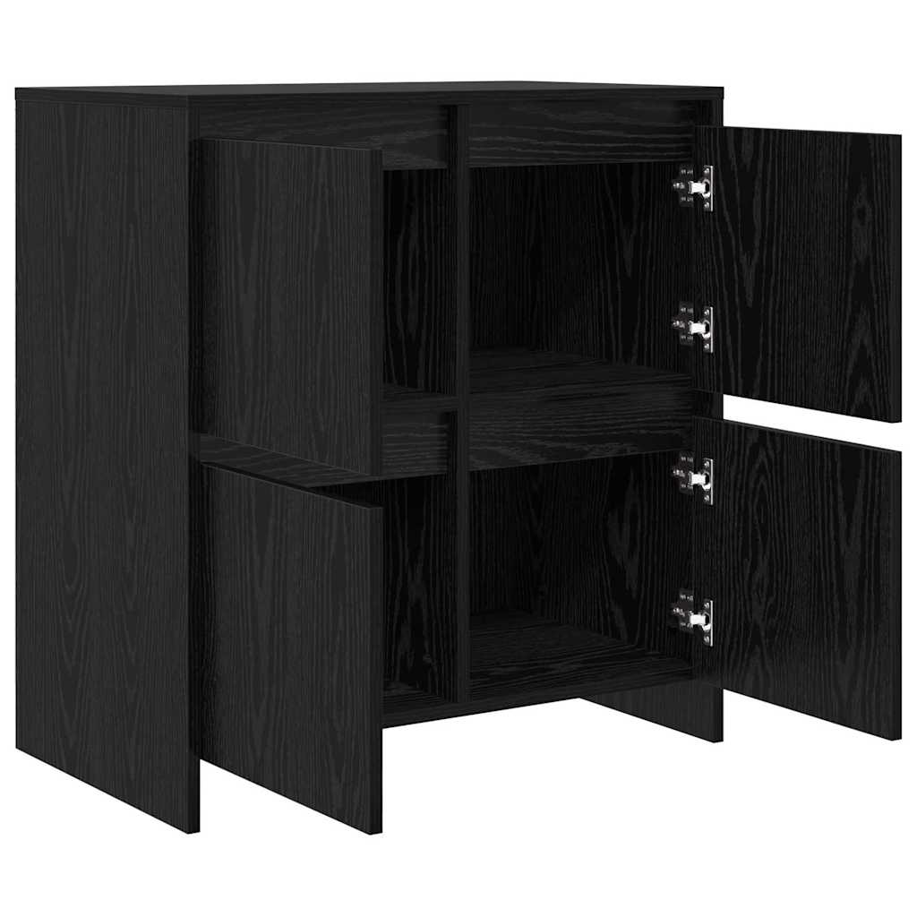 Serviesskap Svart Eik 70 x 41 x 75 cm Konstruert tre