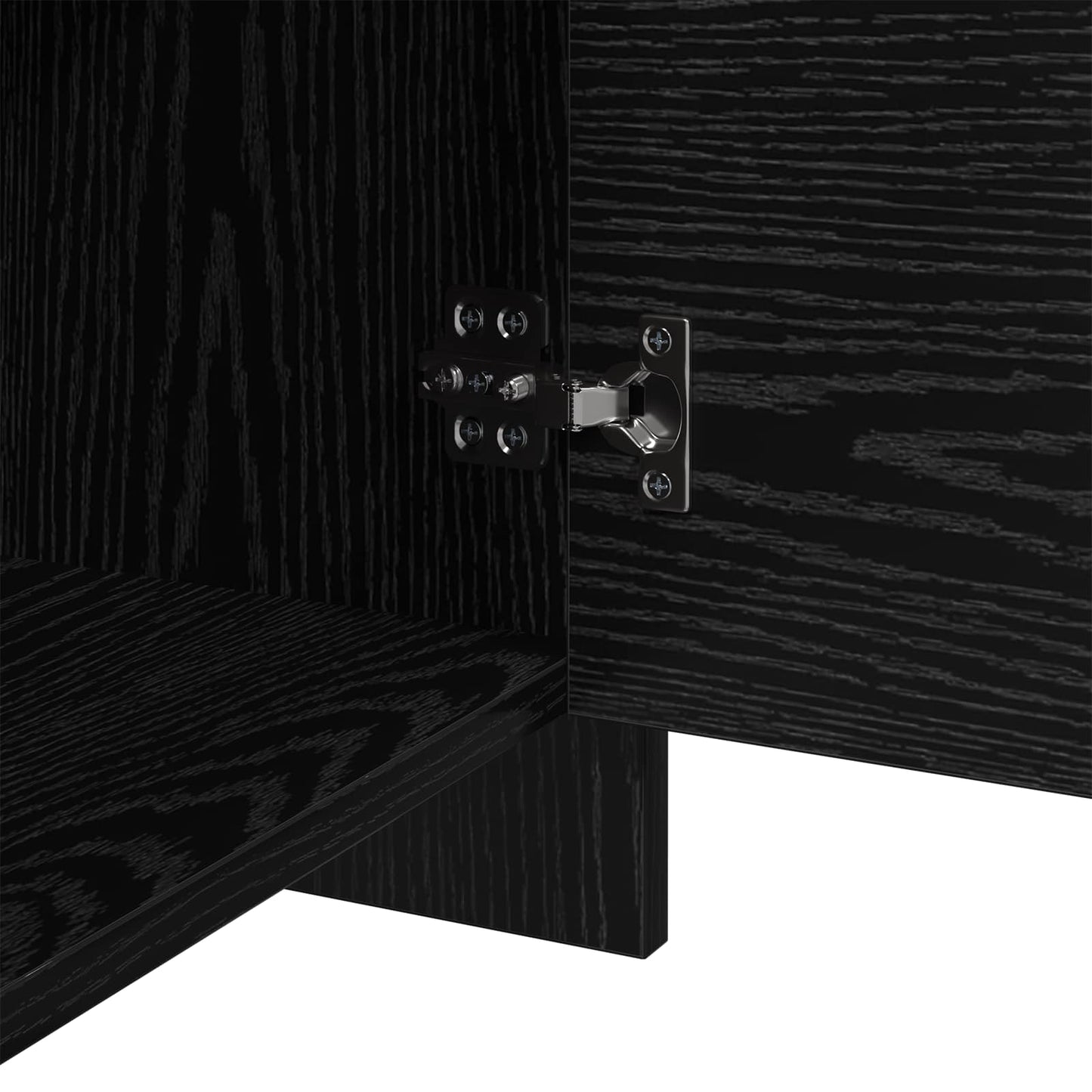 Nattbordskap Svart Eik 45 x 34 x 44,5 cm Konstruert tre