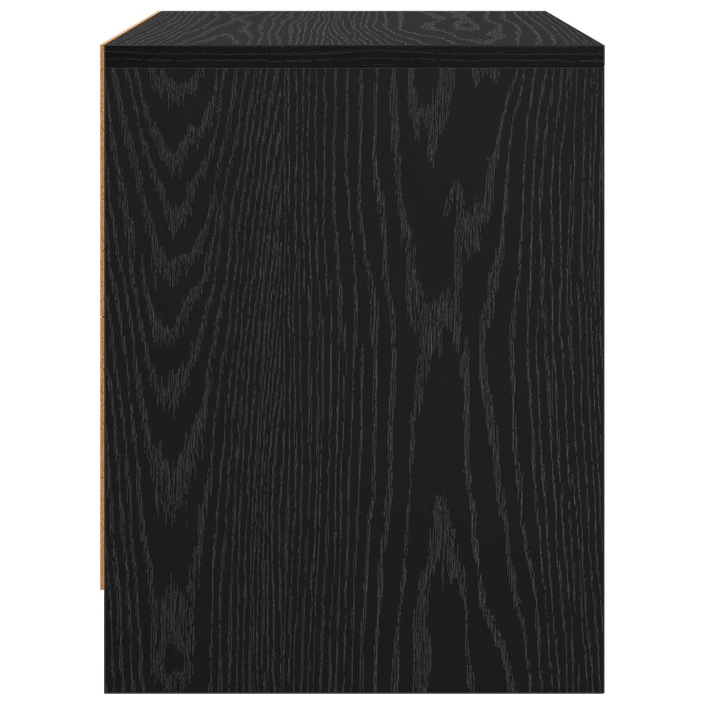 Nattbordskap Svart Eik 45 x 34 x 44,5 cm Konstruert tre