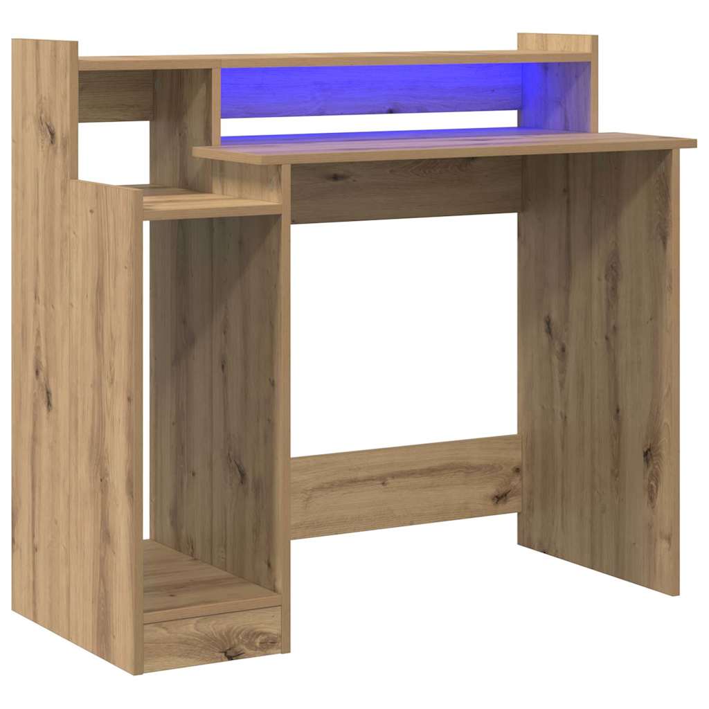 Skrivebord med hylle Artisan Eik 97 x 45 x 90 cm Konstruert tre