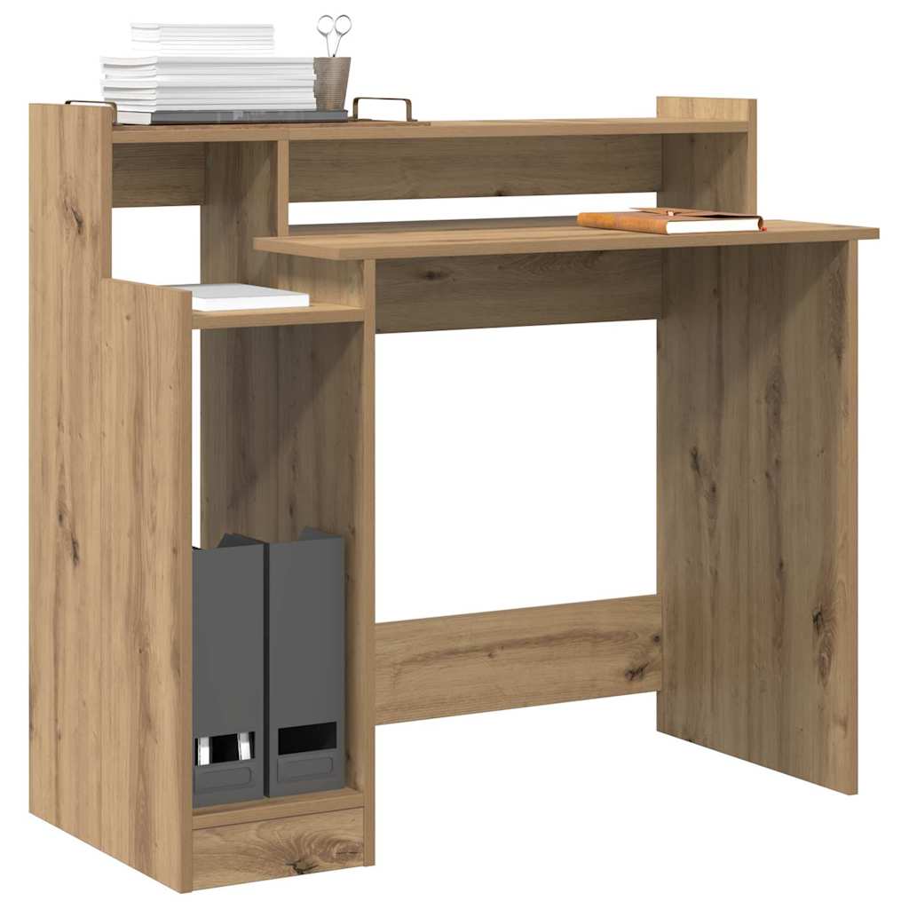 Skrivebord med hylle Artisan Eik 97 x 45 x 90 cm Konstruert tre