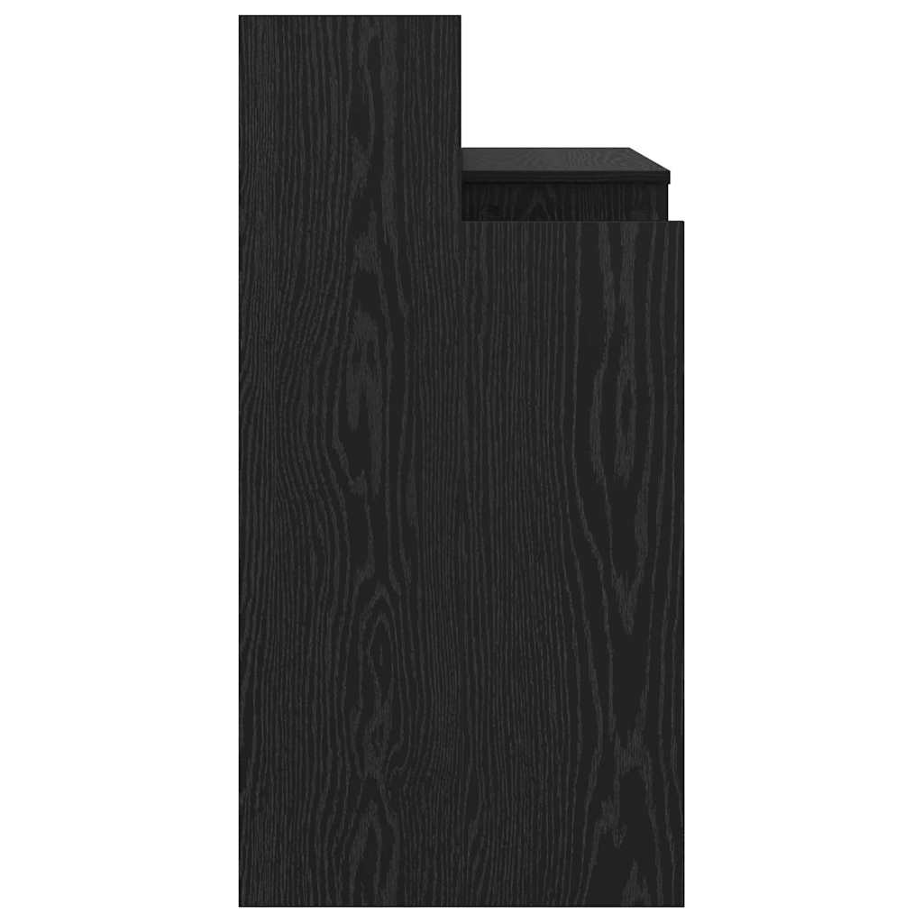 Skrivebord med hylle Svart Eik 97 x 45 x 90 cm Konstruert tre