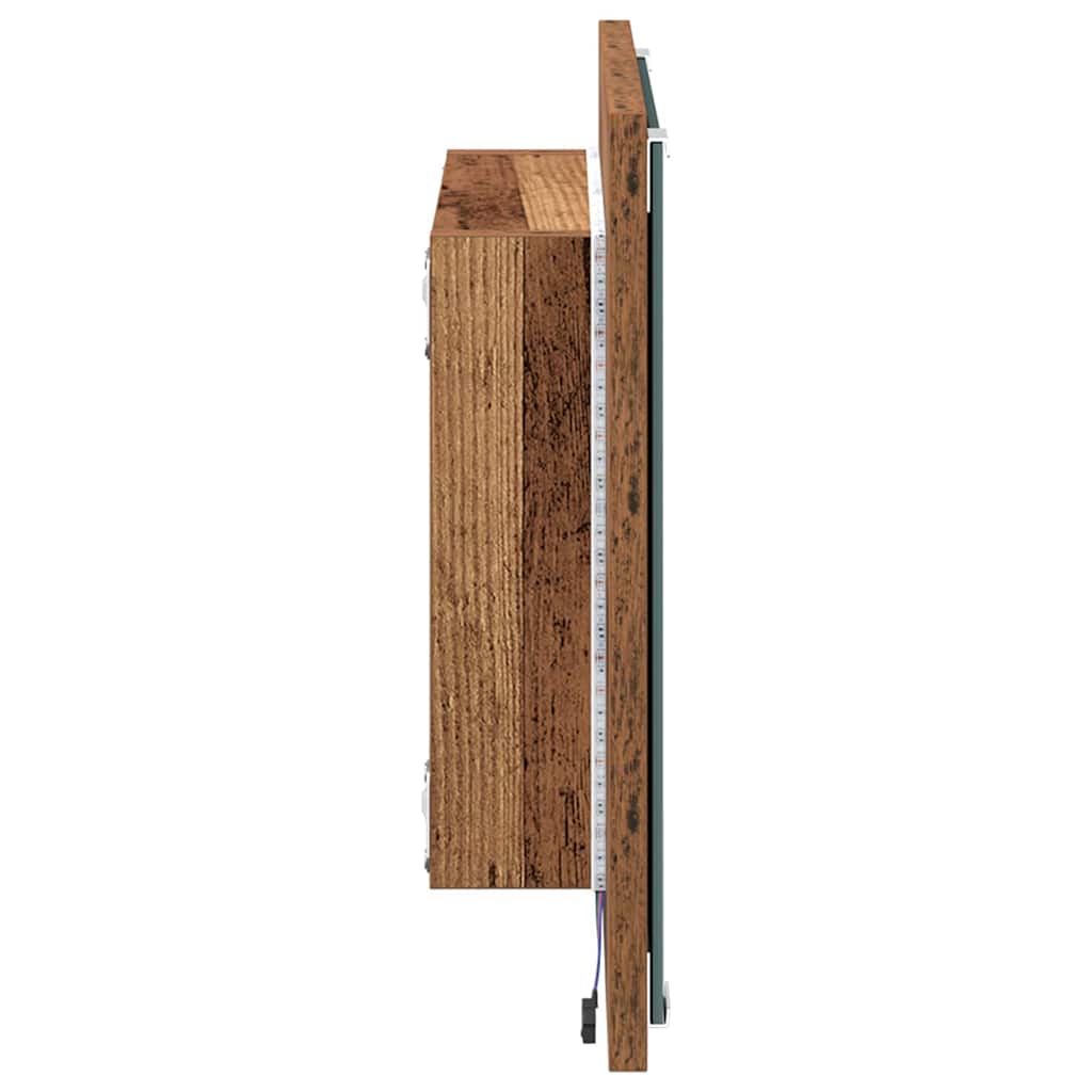 LED Badevindu Gamle tre 40 x 37 x 8.5 cm Konstruert tre