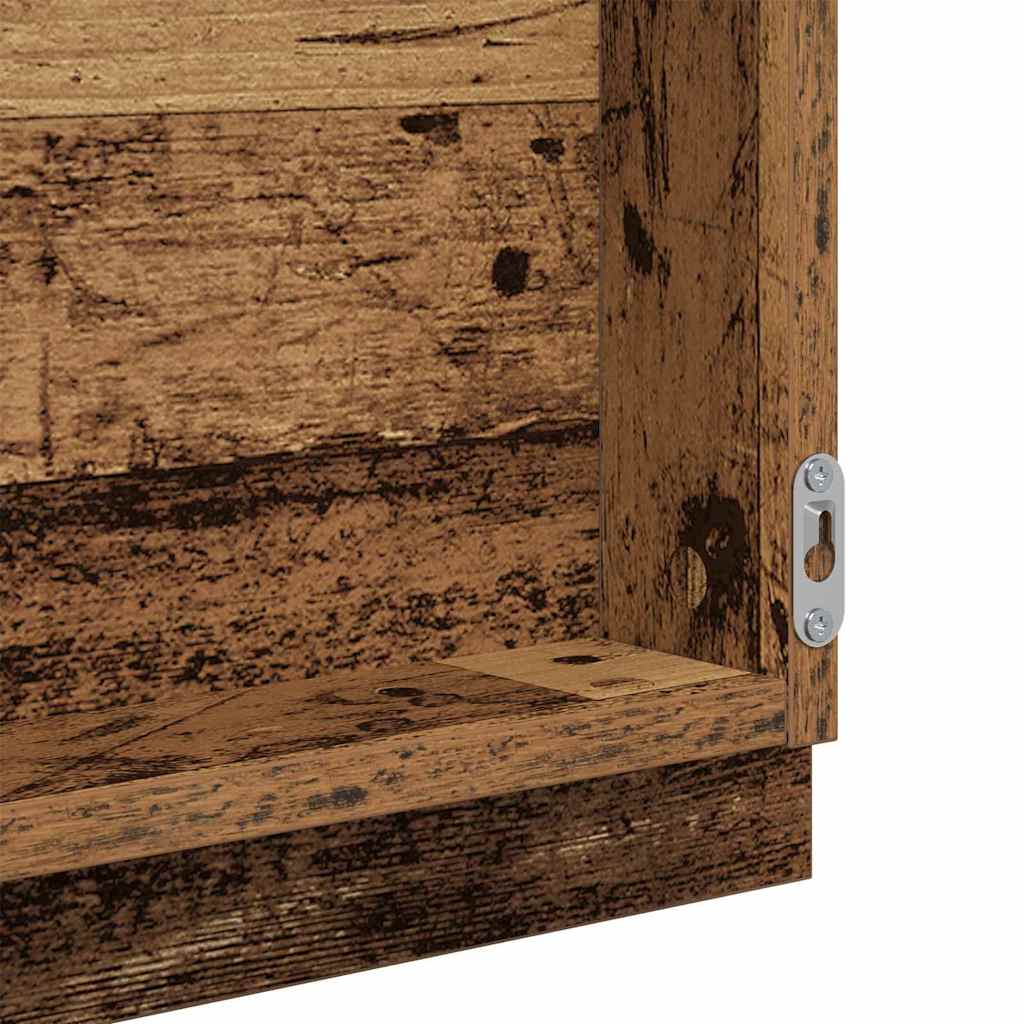 Speil Veggmontert Gamle tre 90 x 8,5 x 37 cm Konstruert tre