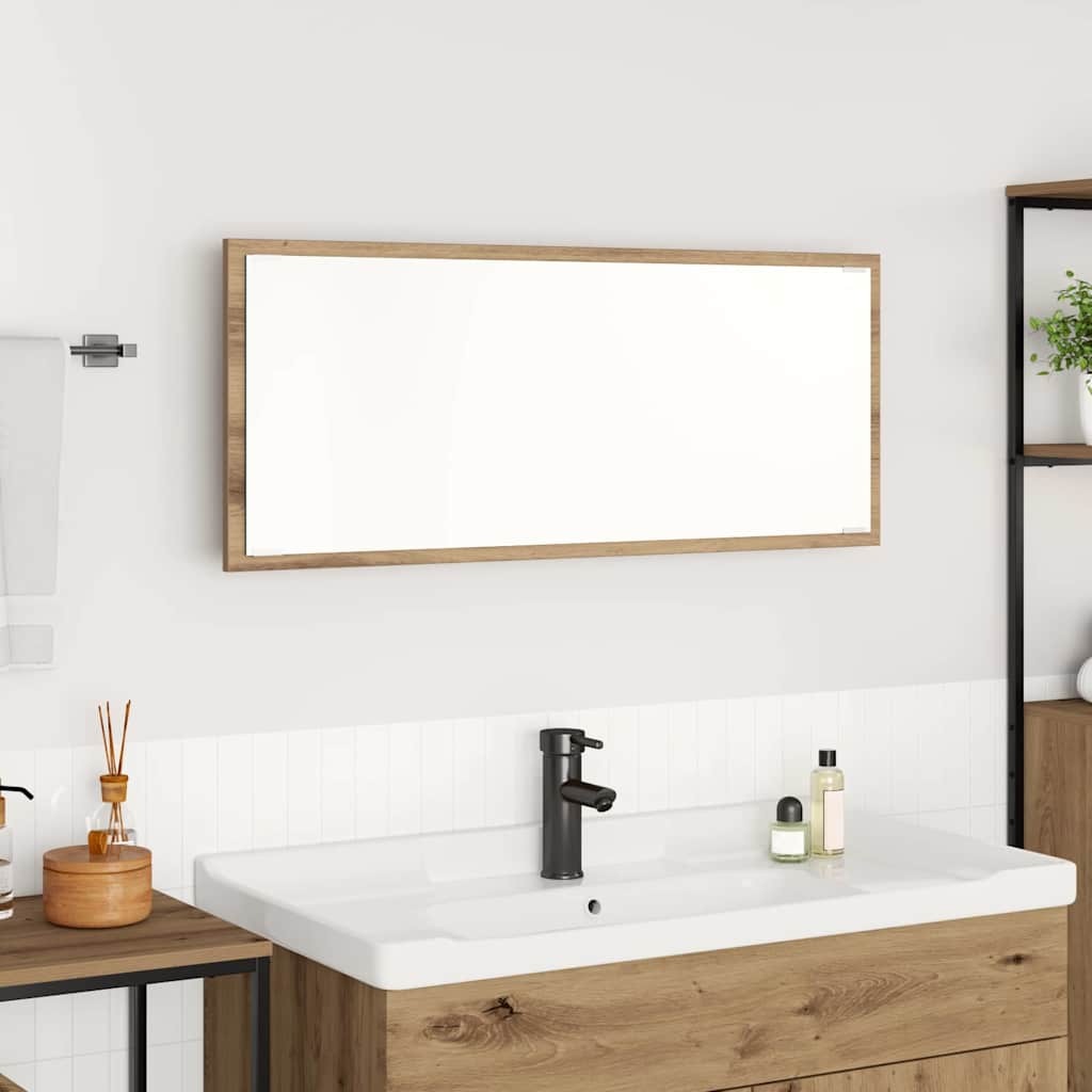 Speil Veggmontert Artisan Eik 90 x 8,5 x 37 cm Konstruert tre