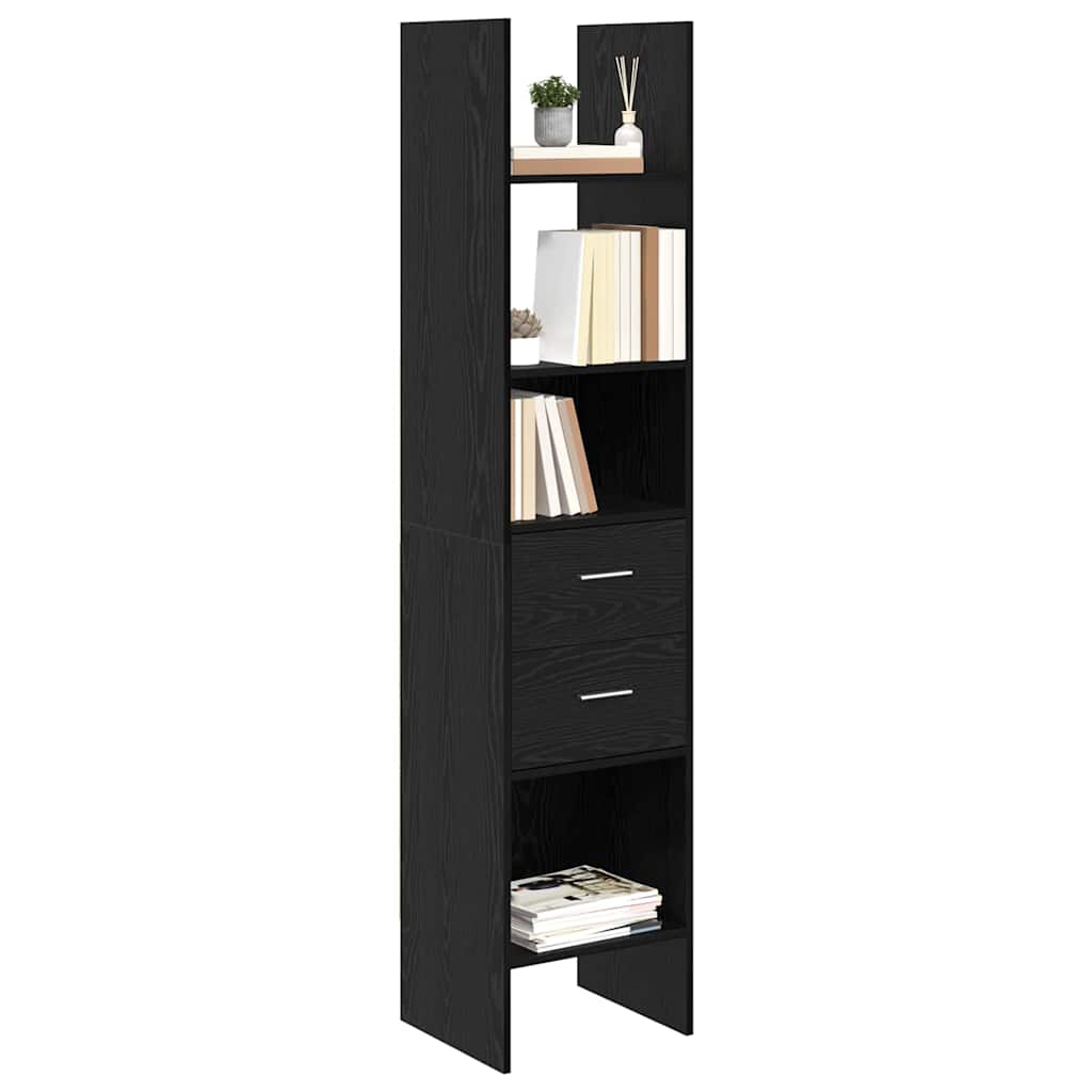 Bokskap Svart eik 40 x 35 x 180 cm Konstruert tre