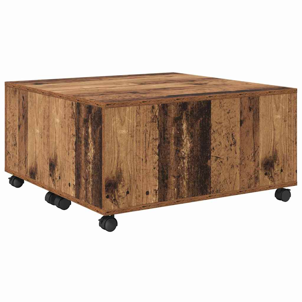 Kaffebord med skuff Gammelt tre 75 x 75 x 38 cm Konstruert tre