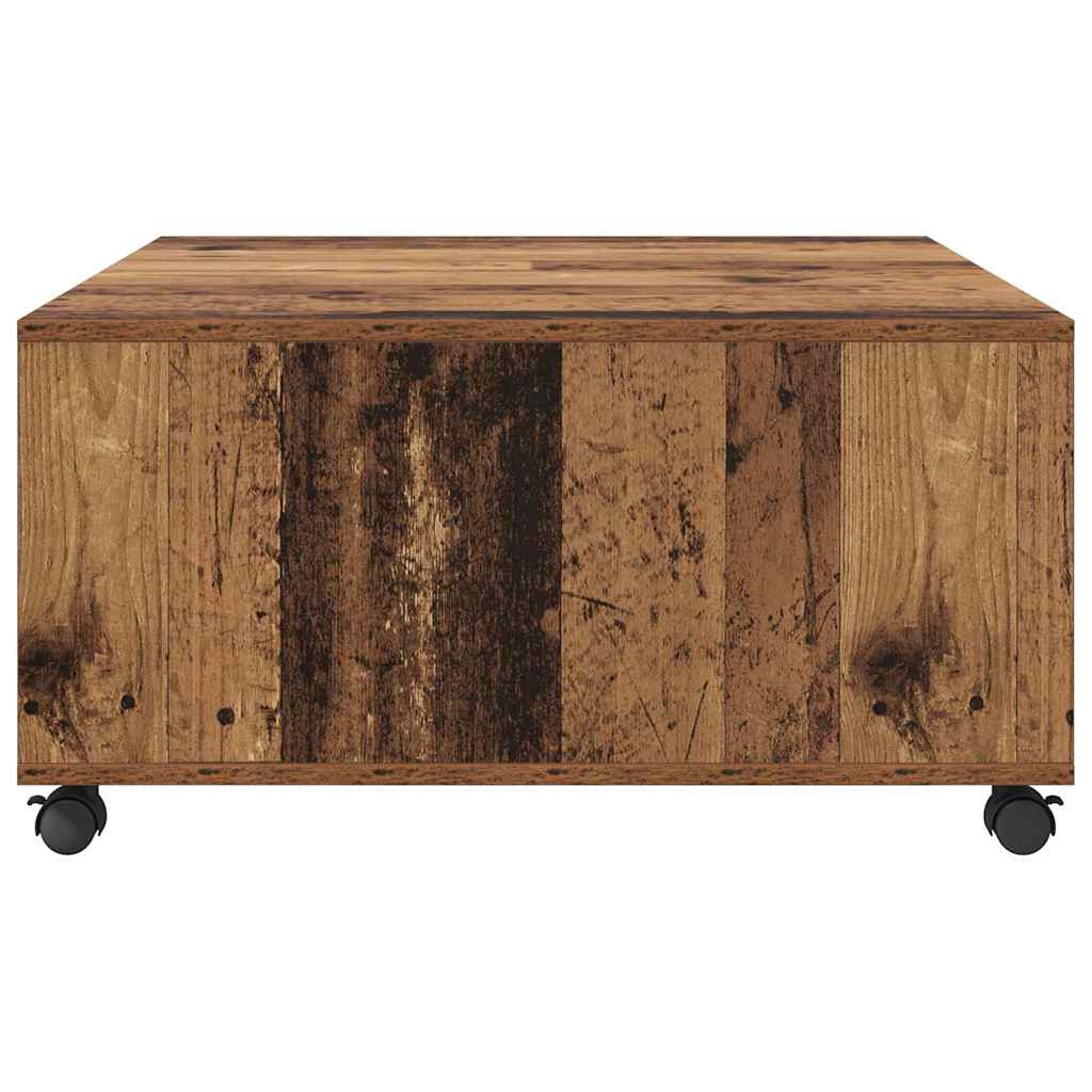 Kaffebord med skuff Gammelt tre 75 x 75 x 38 cm Konstruert tre