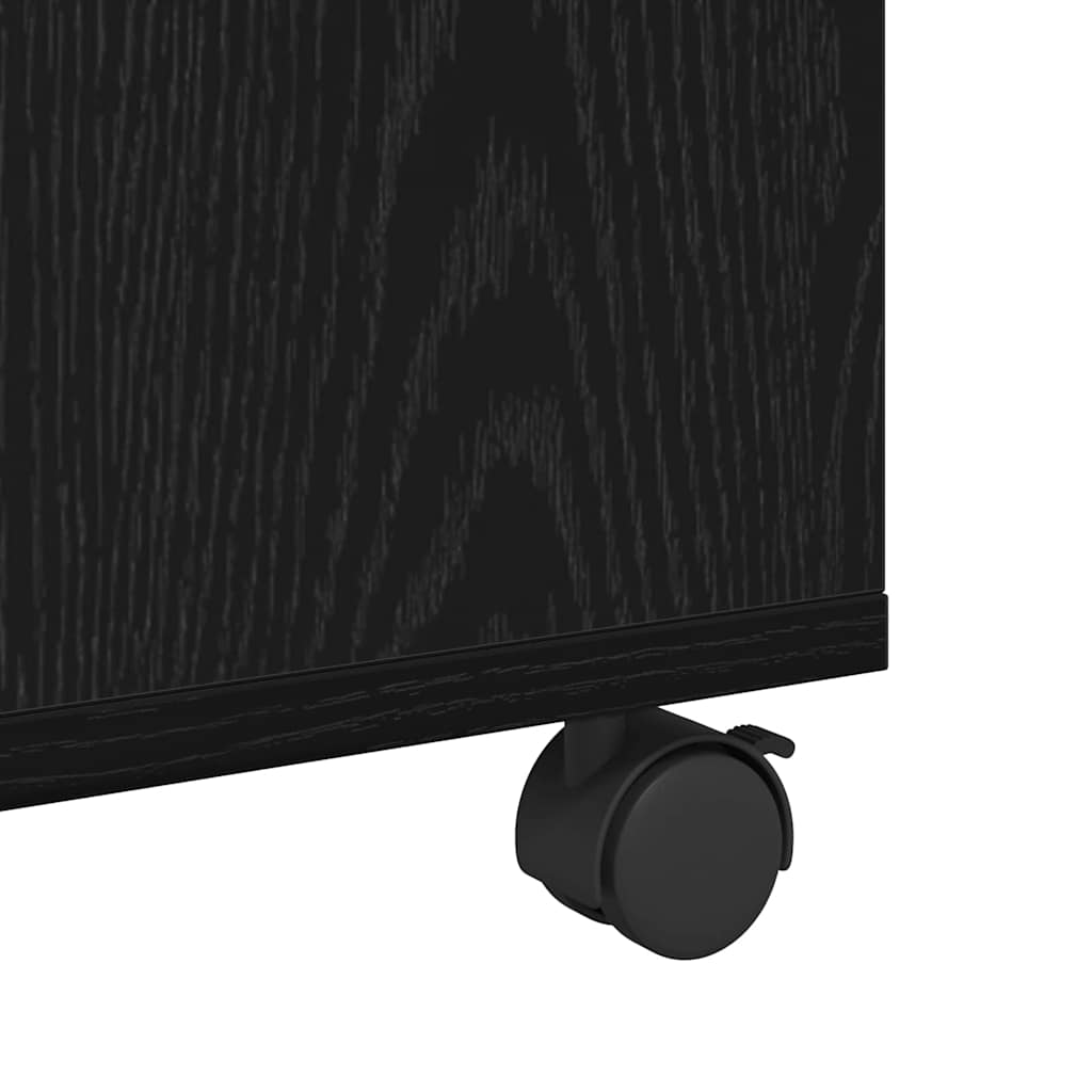 Kaffebord med skuff Svart Eik 75 x 75 x 38 cm Konstruert tre