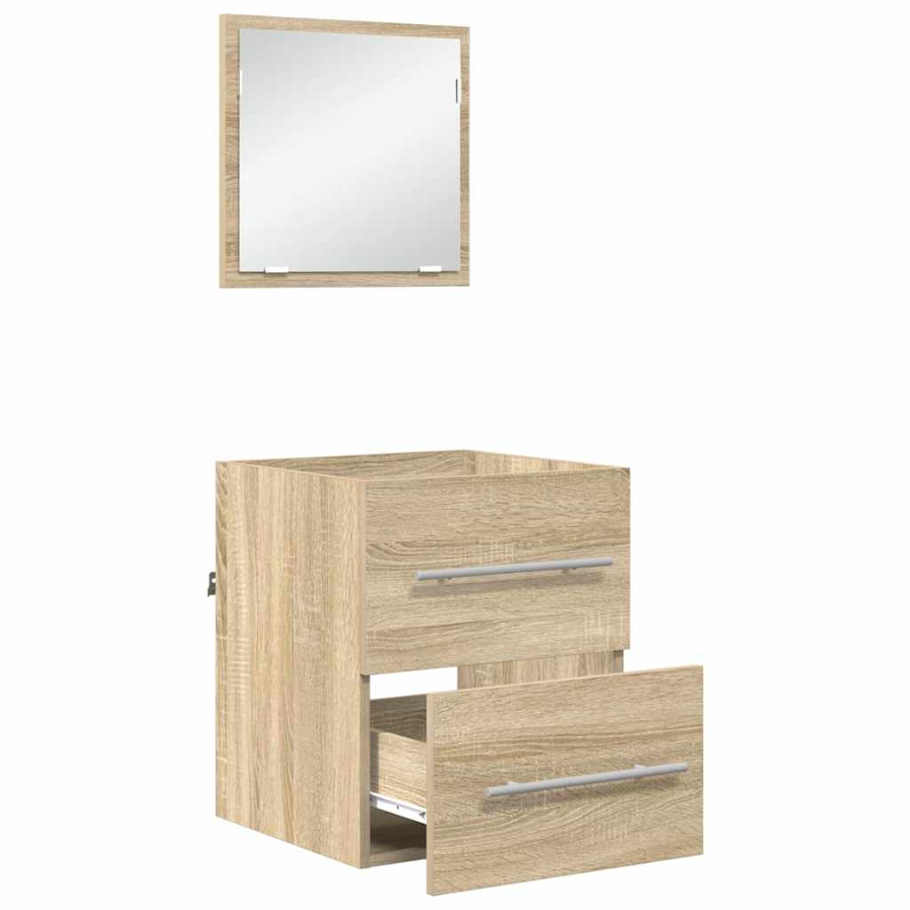 Baderomsinnredningssett med skuff Brun 41 x 38,5 x 48 cm