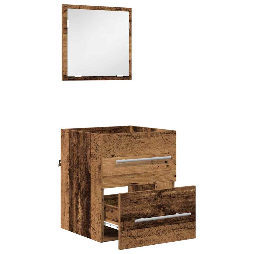 Baderomsinnredningssett med skuff Brun 41 x 38,5 x 48 cm