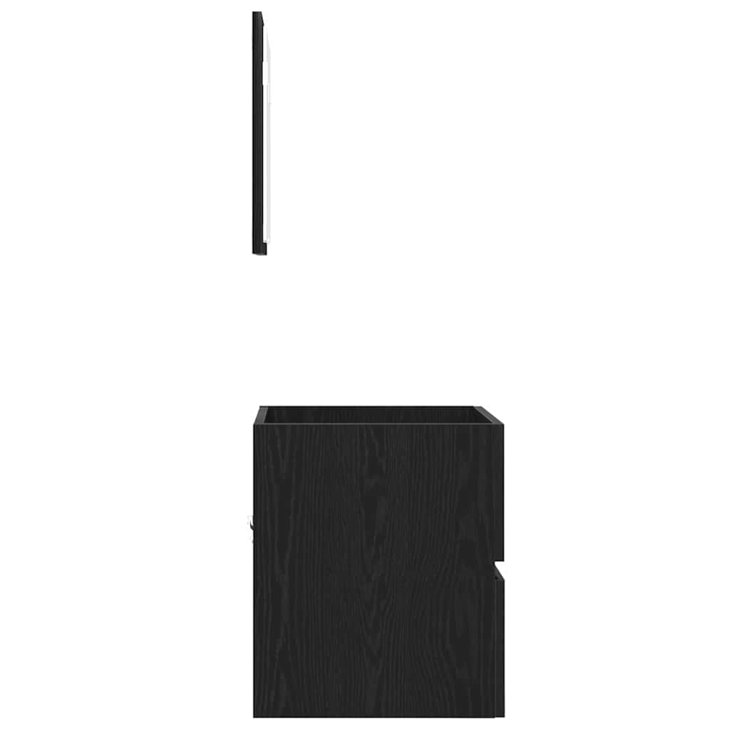 Baderomsskap Svart Eik 41 x 38,5 x 45 cm Konstruert tre