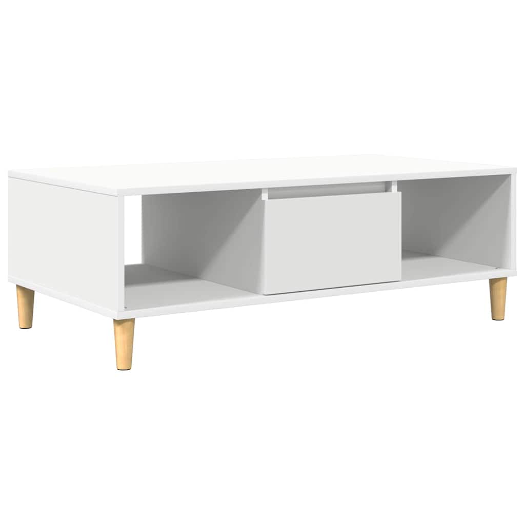 Kaffebord Hvit 102 x 55 x 35 cm Konstruert tre
