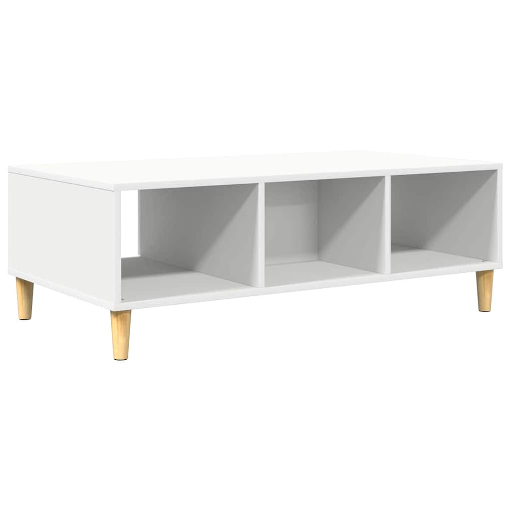 Kaffebord Hvit 102 x 55 x 35 cm Konstruert tre