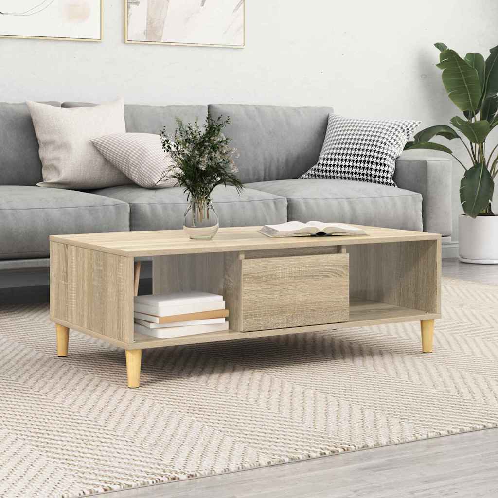 Kaffebord Sonoma eik 102 x 55 x 35 cm Konstruert tre