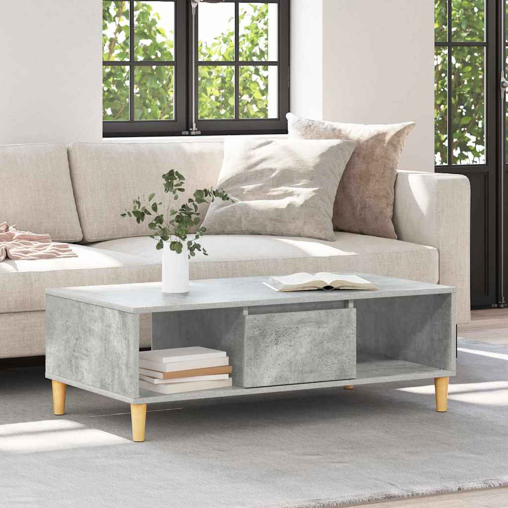 Kaffebord Betonggrå 102 x 55 x 35 cm Konstruert tre