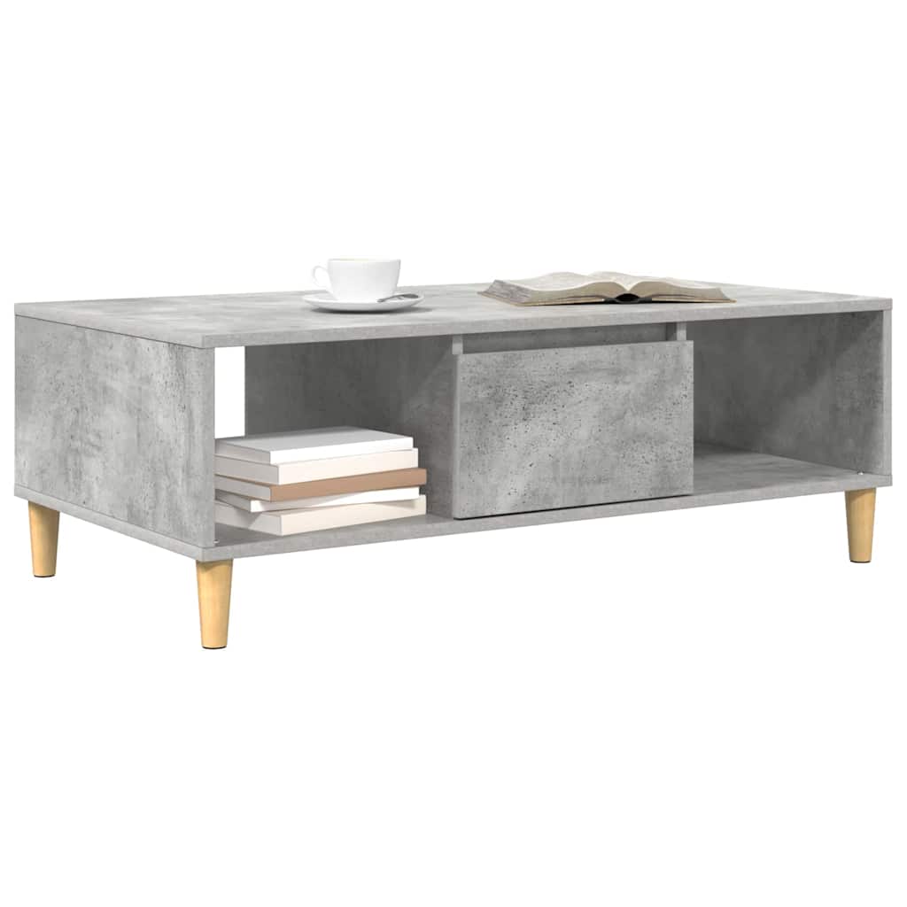 Kaffebord Betonggrå 102 x 55 x 35 cm Konstruert tre