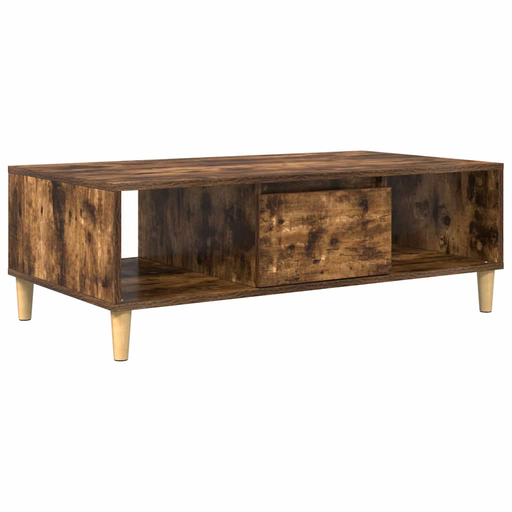 Kaffebord Røkt eik 102 x 55 x 35 cm Konstruert tre