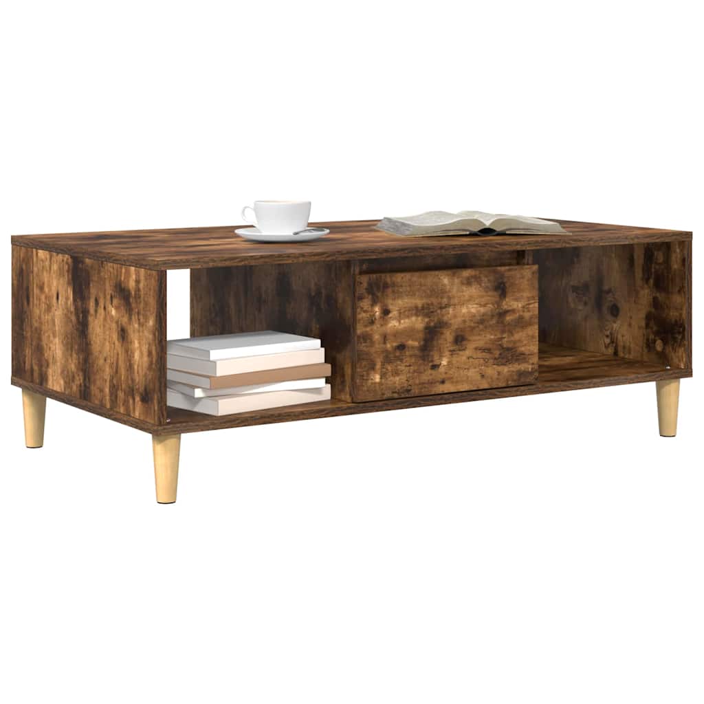Kaffebord Røkt eik 102 x 55 x 35 cm Konstruert tre