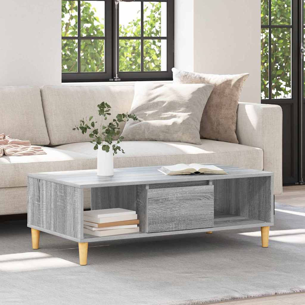 Kaffebord Grå Sonoma 102 x 55 x 35 cm Konstruert tre