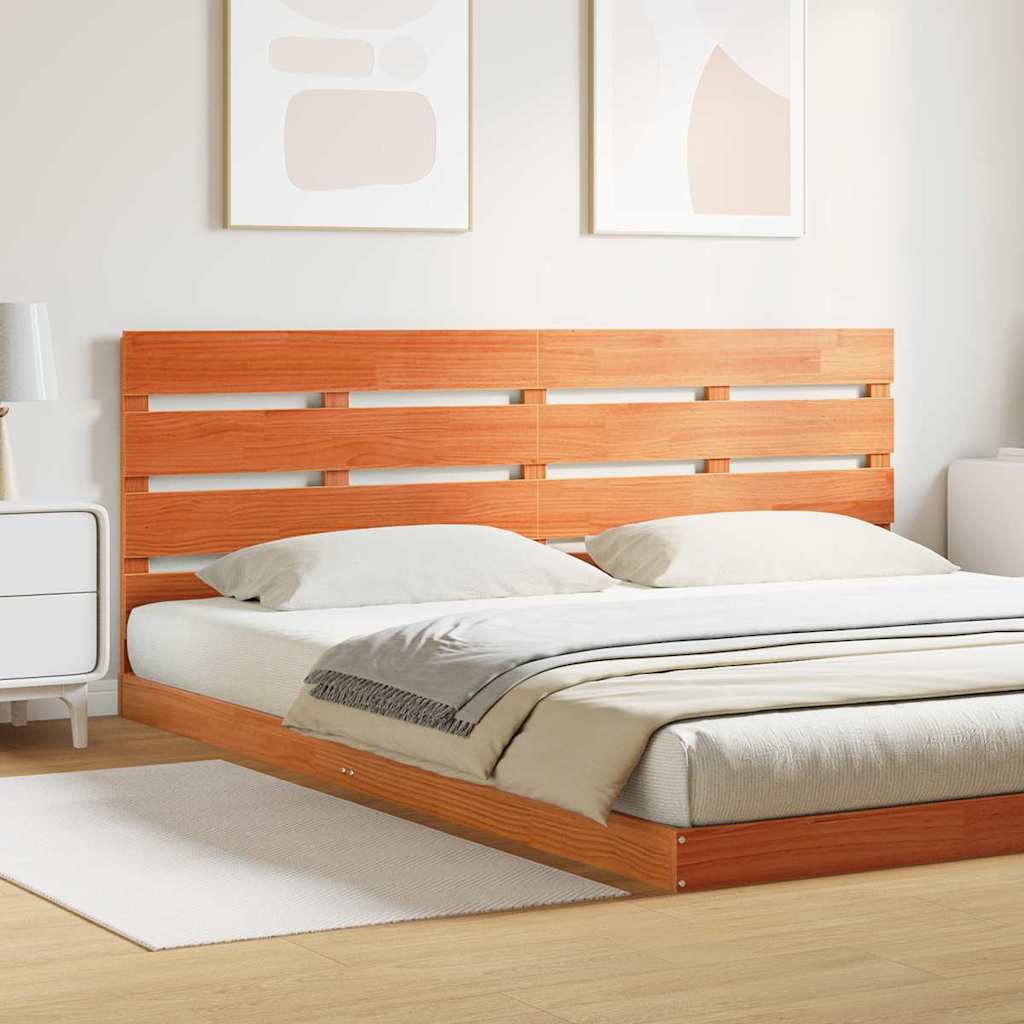 Hodegavl Vokset Brun 200,5 x 3 x 80 cm Massiv furu