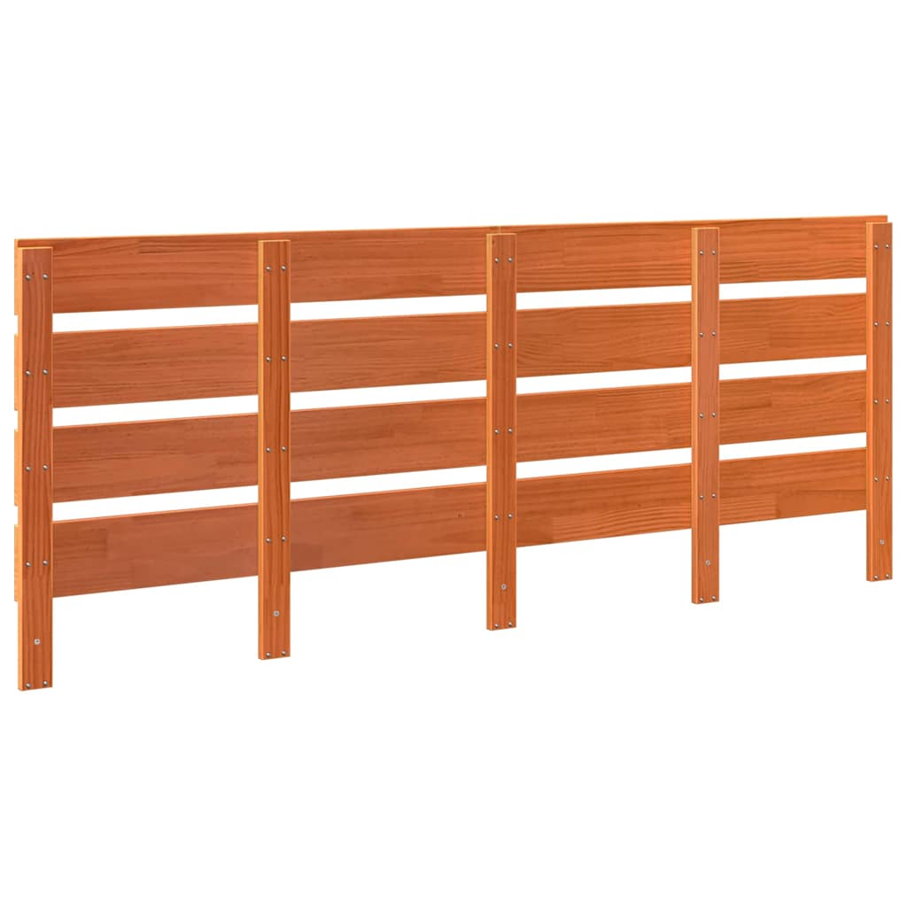 Hodegavl Vokset Brun 200,5 x 3 x 80 cm Massiv furu