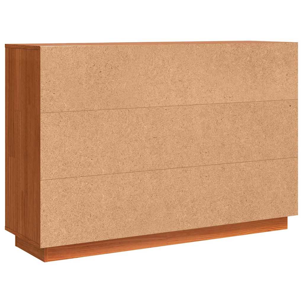 Serviesskap med skuff Brun Eik 111 x 34 x 75 cm Massiv furu