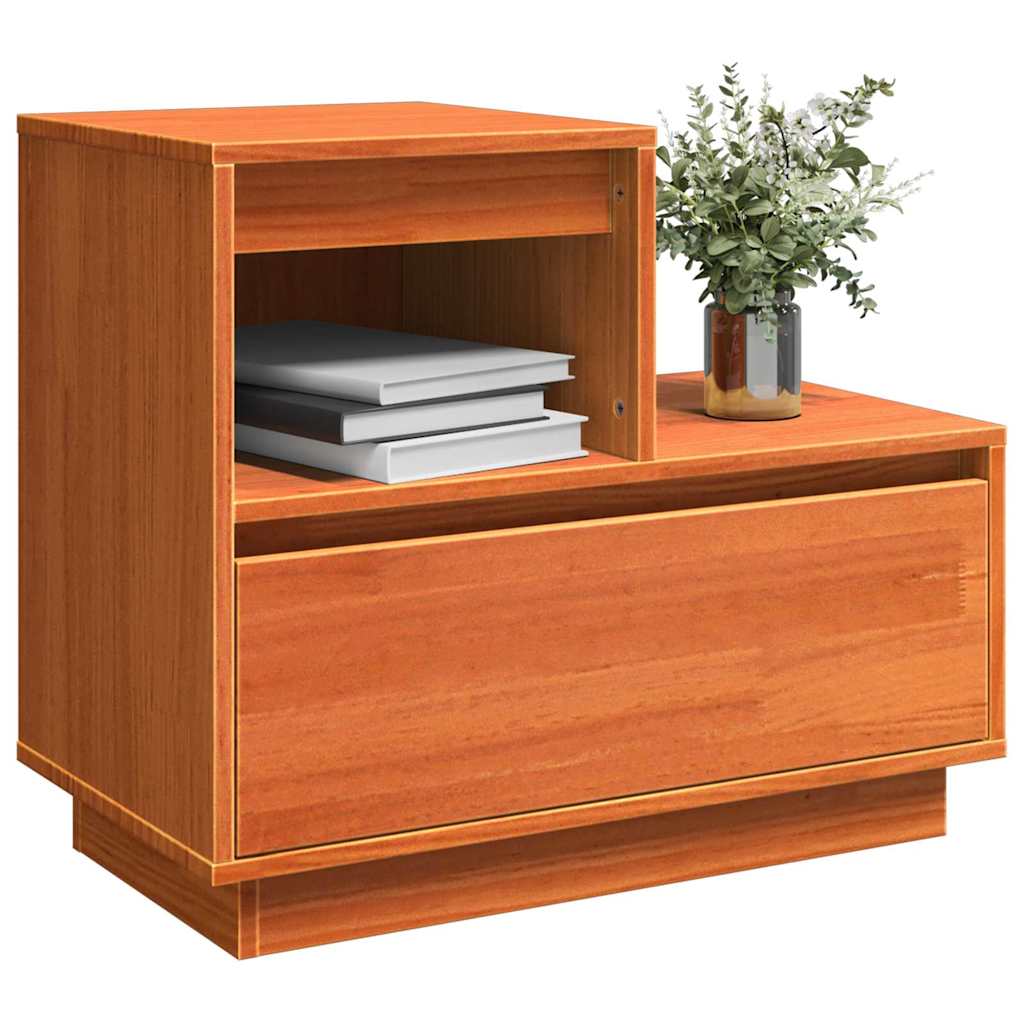 Nattbordskap Vokset Brun 60 x 34 x 51 cm Konstruert tre