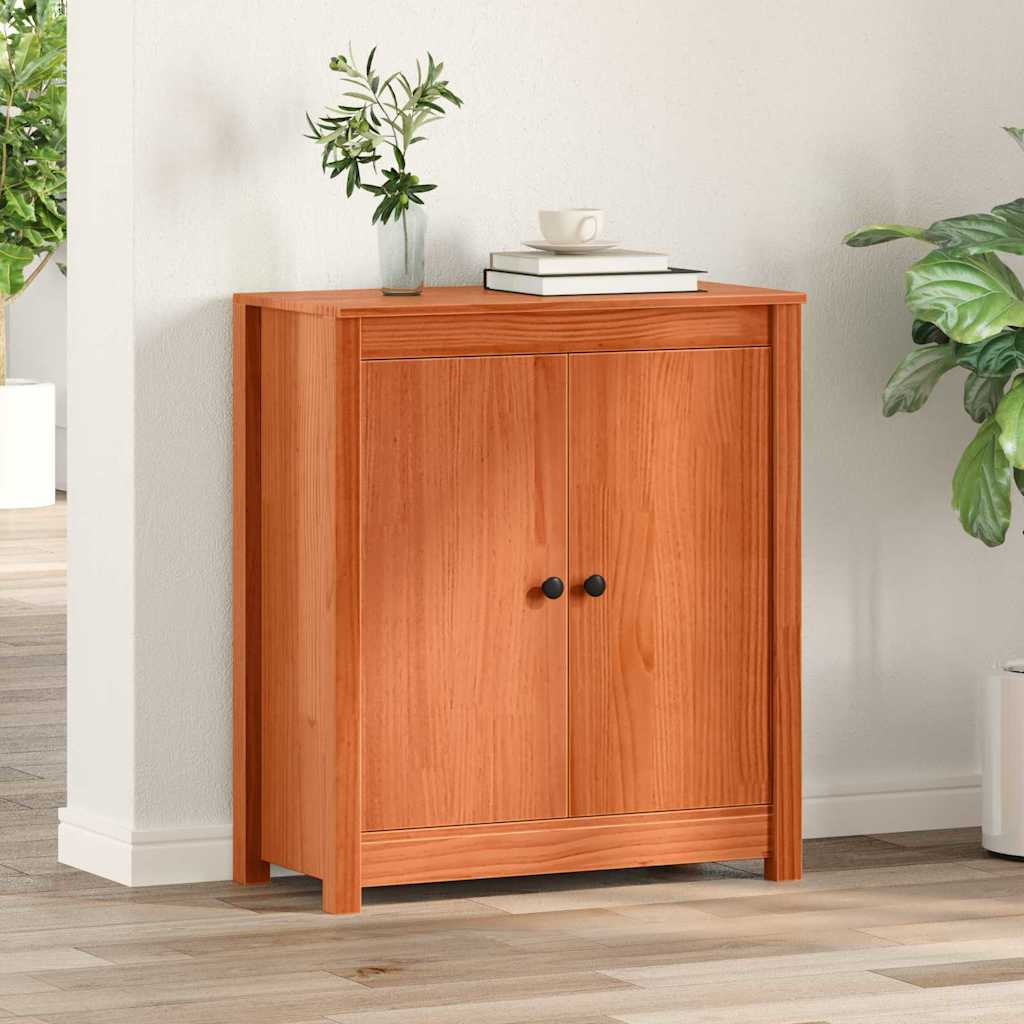 Serviesskap Vokset Brun 70 x 35 x 80 cm Massiv furu