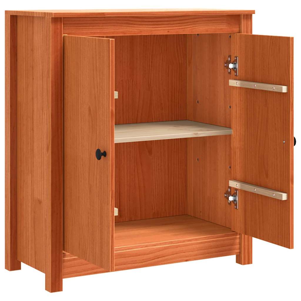 Serviesskap Vokset Brun 70 x 35 x 80 cm Massiv furu