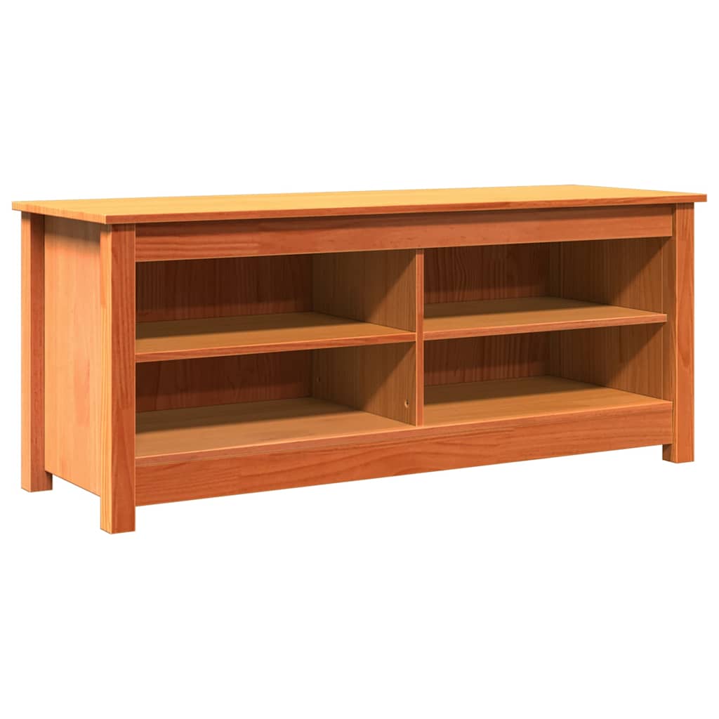 Oppbevaringsbenk 110 x 38 x 45,5 cm Heltre furu Voksbrun