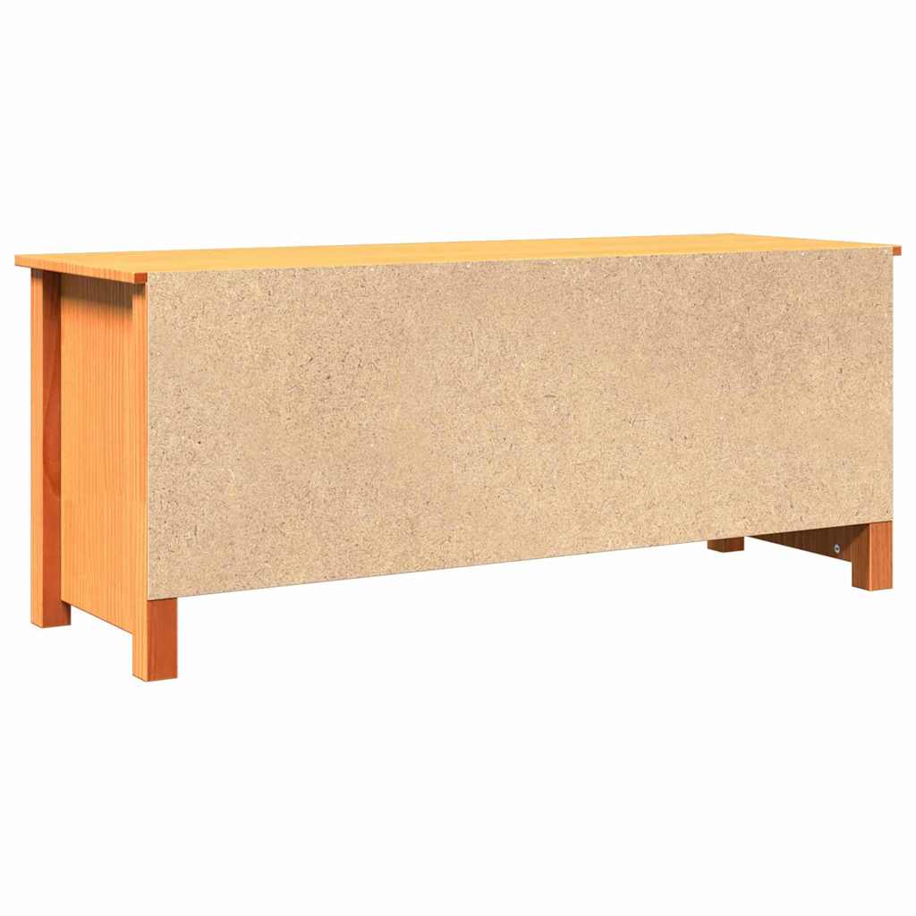 Oppbevaringsbenk 110 x 38 x 45,5 cm Heltre furu Voksbrun