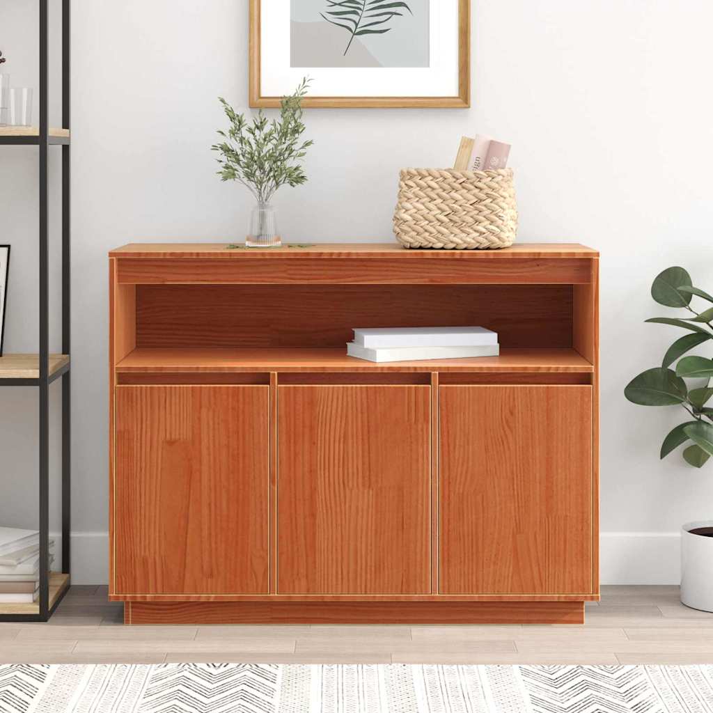 Serviesskap Vokset Brun 104,5 x 34 x 80 cm Massiv furu