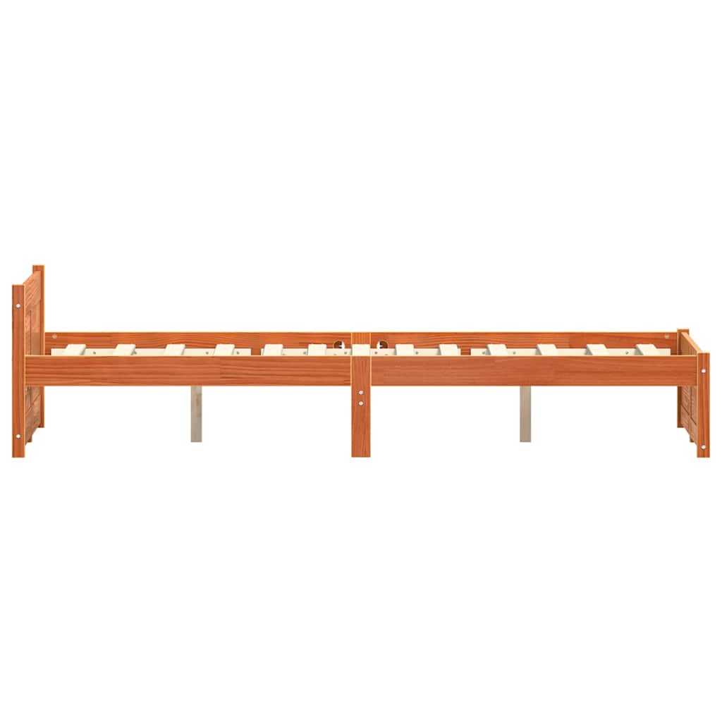 Sengestamme Vokset Brun 195,5 x 140,5 x 51 cm Massiv furu