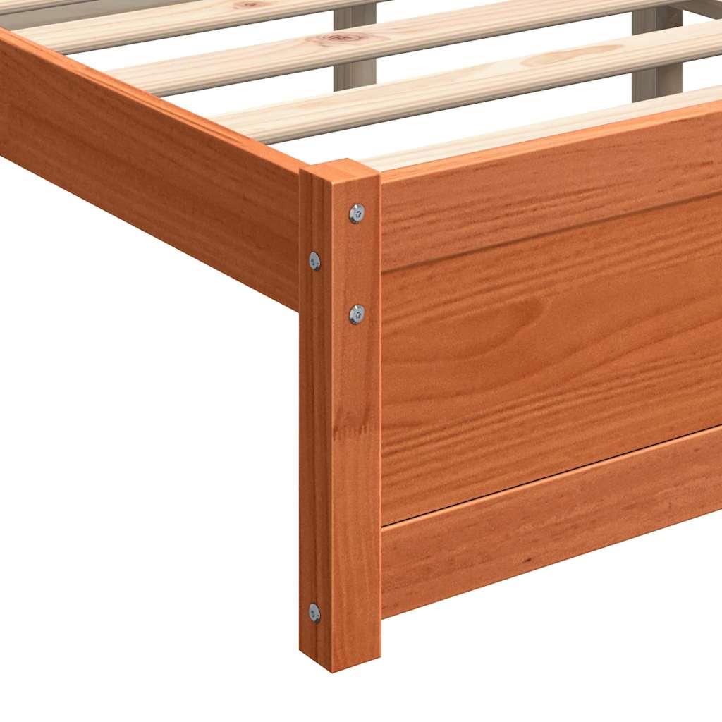 Sengestamme Vokset Brun 205.5 x 95.5 x 51 cm Massiv furu