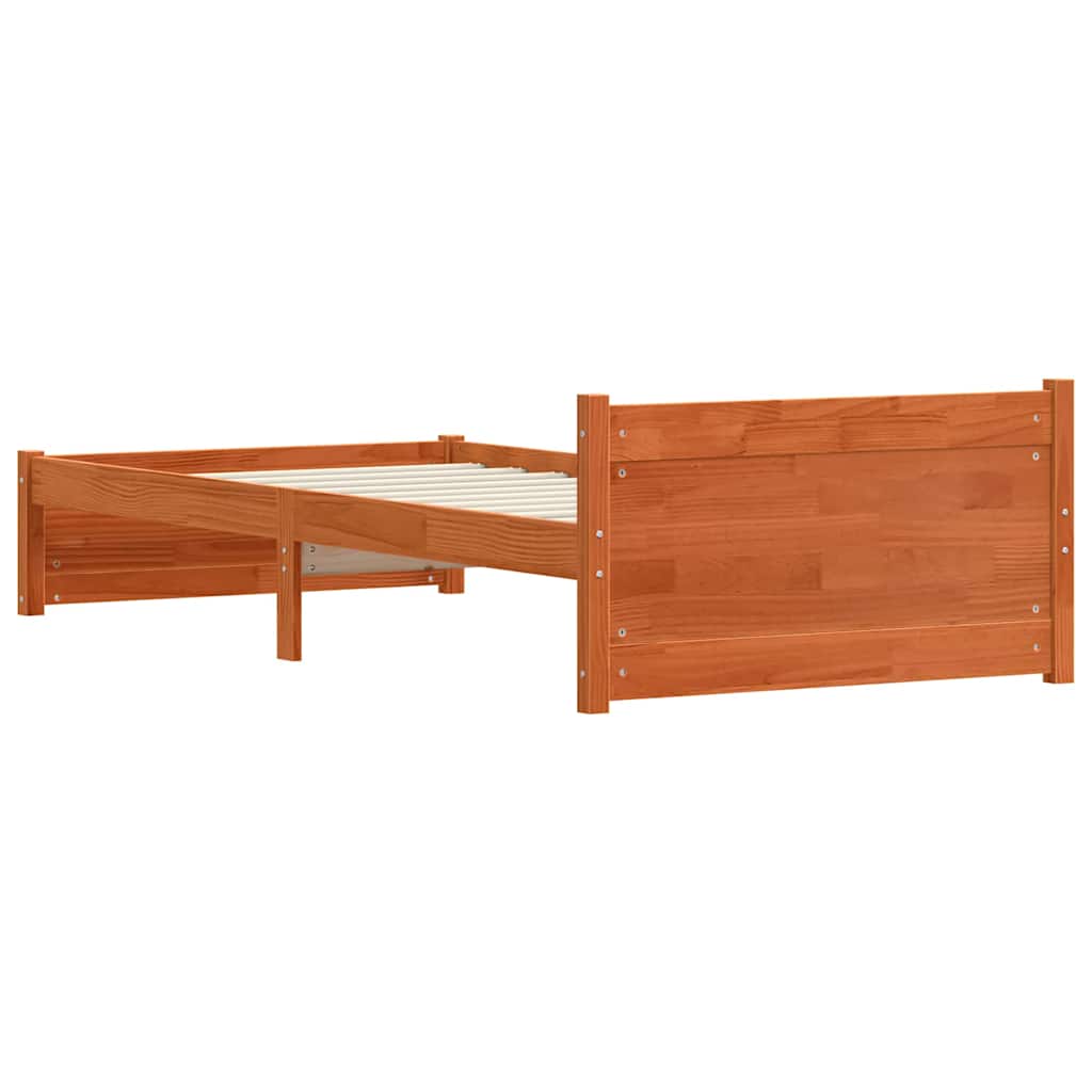 Sengestamme Vokset Brun 205.5 x 95.5 x 51 cm Massiv furu