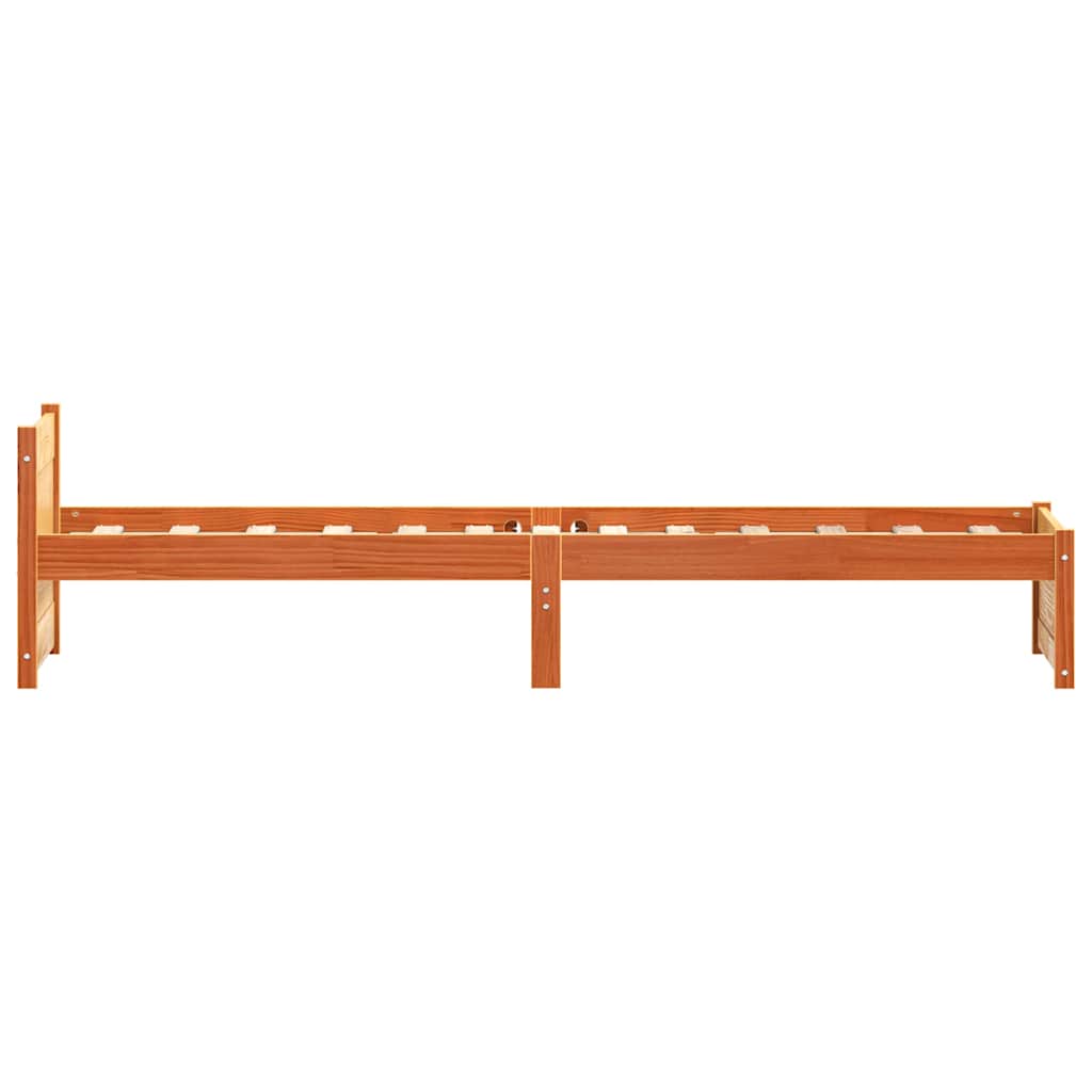 Sengestamme Vokset Brun 205.5 x 95.5 x 51 cm Massiv furu