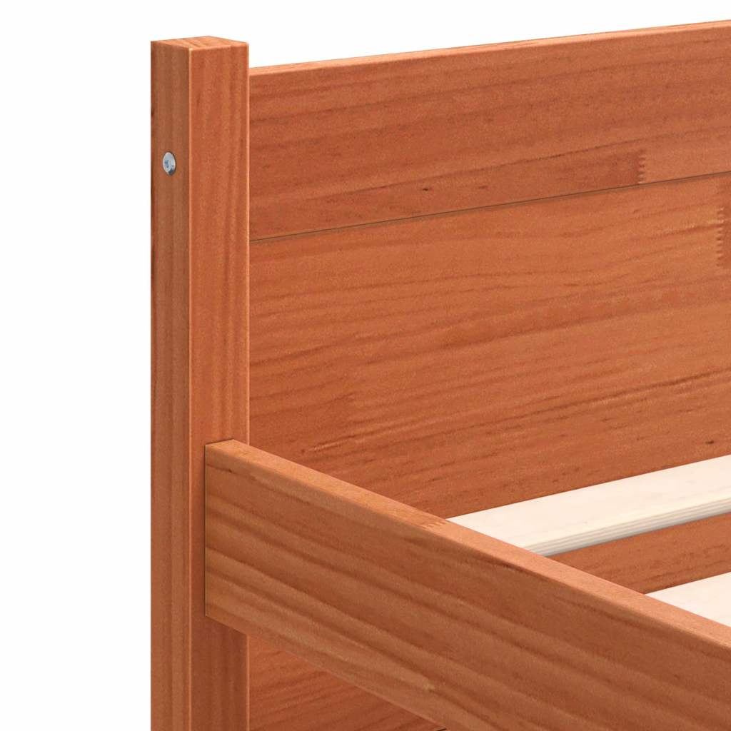 Sengestamme Vokset Brun 205,5 x 185,5 x 51 cm Massiv furu