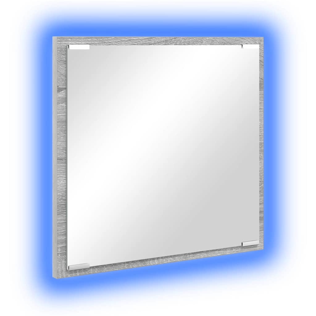 LED Badevindu Grå Sonoma 40 x 37 x 8.5 cm Konstruert tre