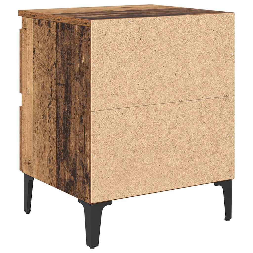 Nattbordskap 2 pcs Gammelt tre 40 x 35 x 50 cm Konstruert tre