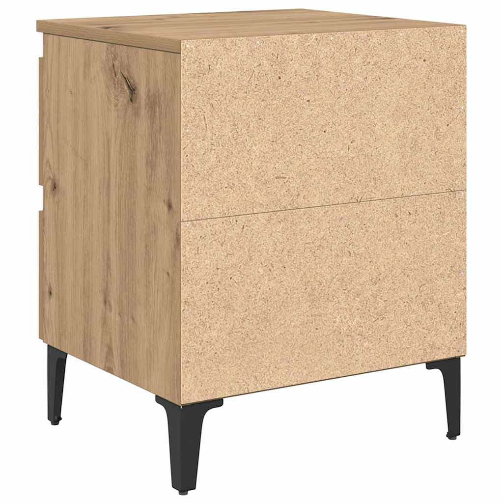Nattbordskap 2 pcs artisan eik 40 x 35 x 50 cm Konstruert tre