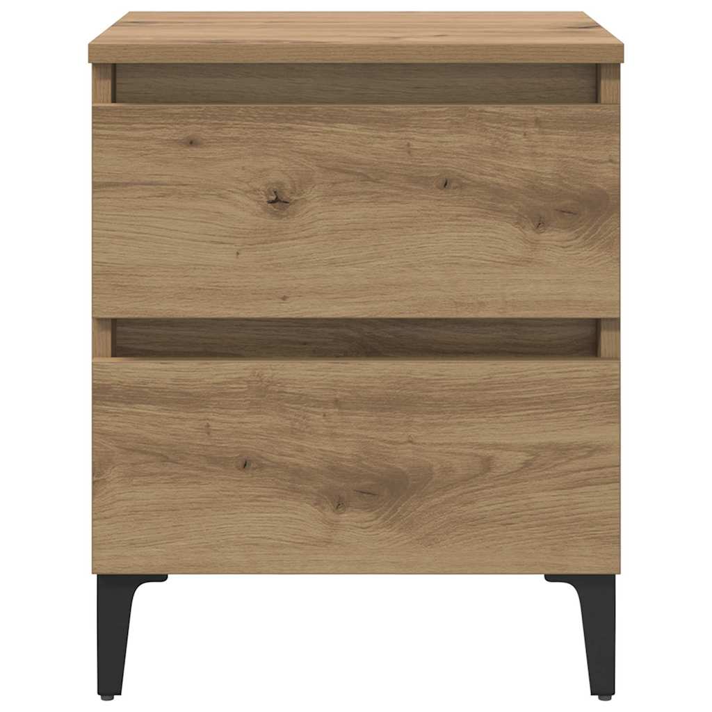 Nattbordskap 2 pcs artisan eik 40 x 35 x 50 cm Konstruert tre