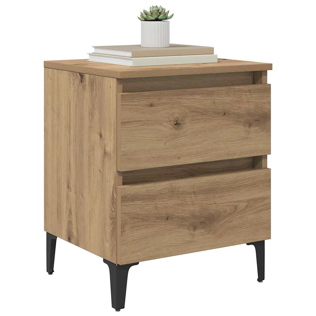 Nattbordskap 2 pcs artisan eik 40 x 35 x 50 cm Konstruert tre