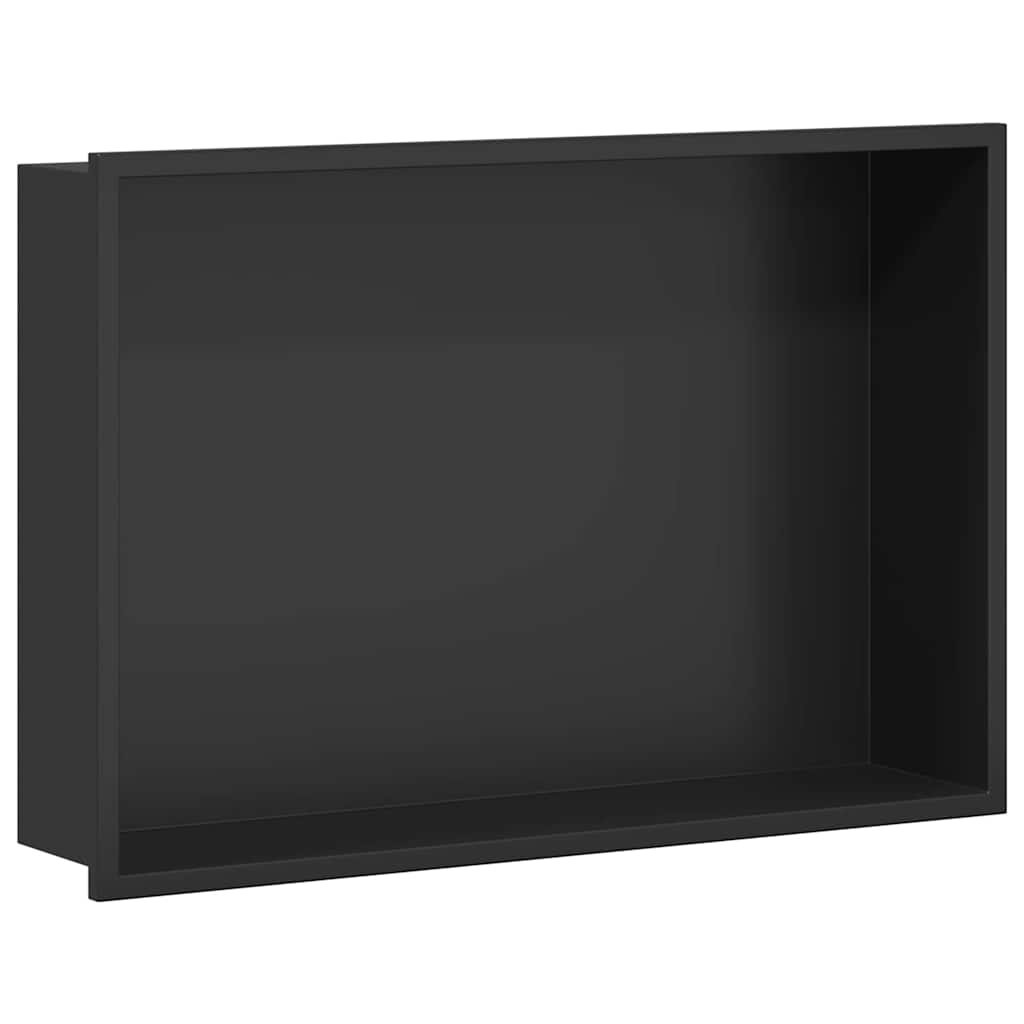 Dusjniche Svart 45 x 30 x 9,5 cm Rustfritt Stål